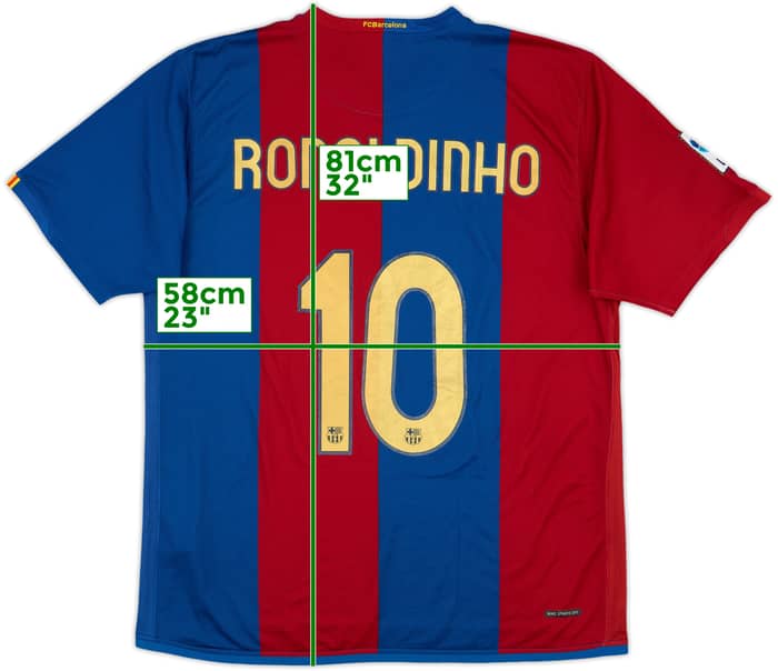 2006-07 Barcelona Home Shirt Ronaldinho #10 - 8/10 - (XL)