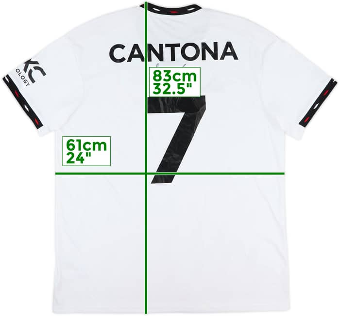 2022-23 Manchester United Signed Away Shirt Cantona #7 - 8/10 - (XL)