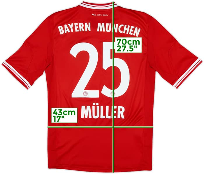 2013-14 Bayern Munich Home Shirt Muller #25 - 5/10 - (S)