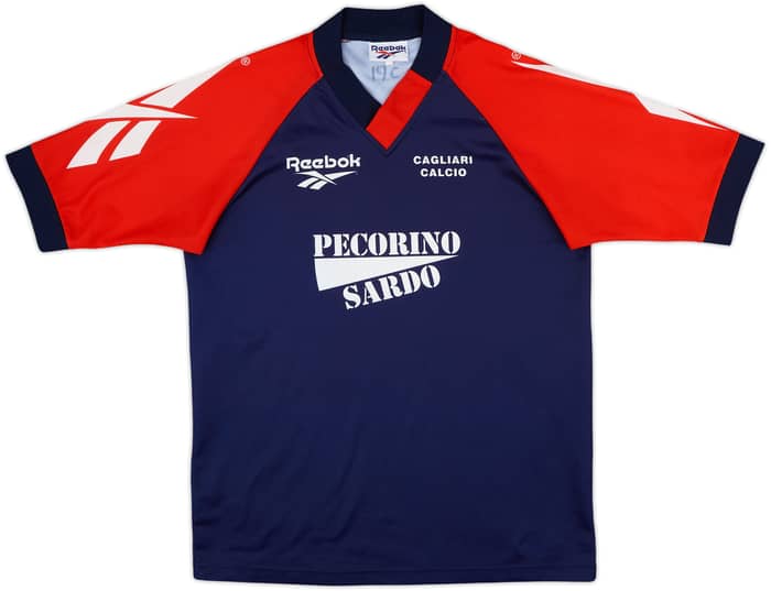 1996-98 Cagliari Reebok Training Shirt - 8/10 - (M)