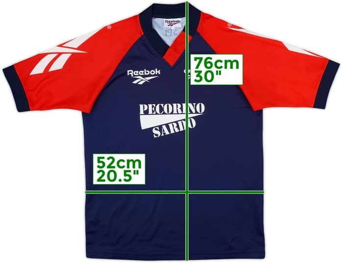 1996-98 Cagliari Reebok Training Shirt - 8/10 - (M)