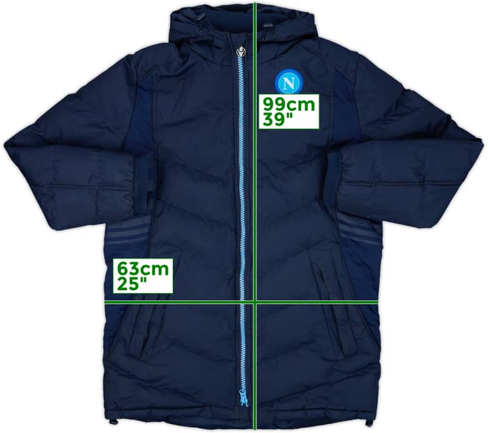2012-13 Napoli Macron Padded Bench Coat - 8/10 - (XXL)