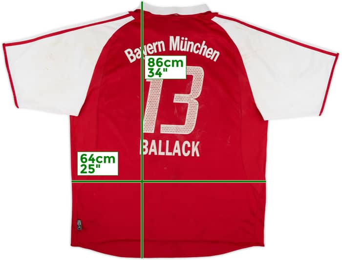 2004-05 Bayern Munich Home Shirt Ballack #13 - 4/10 - (XXL)
