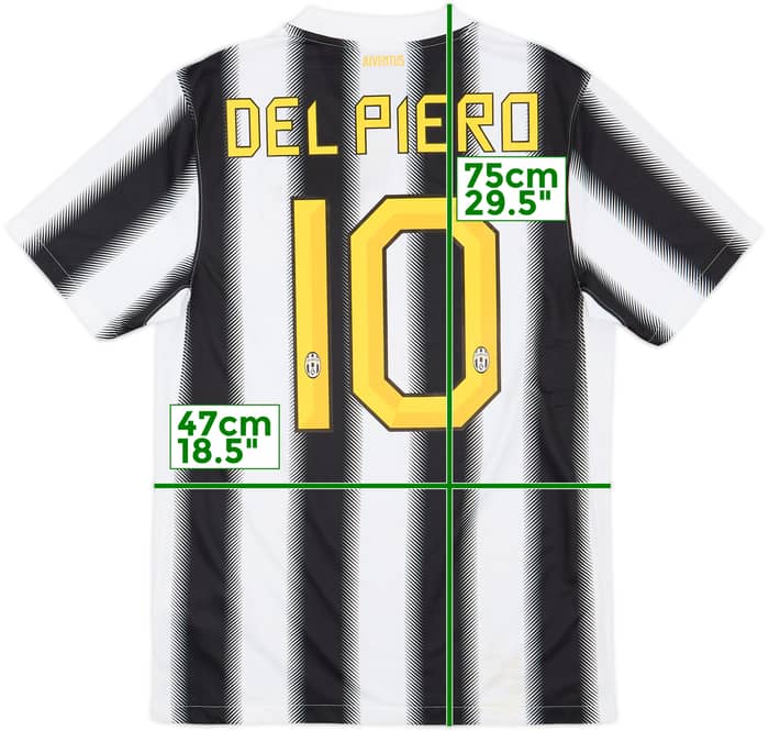 2011-12 Juventus Home Shirt Del Piero #10 - 9/10 - (S)
