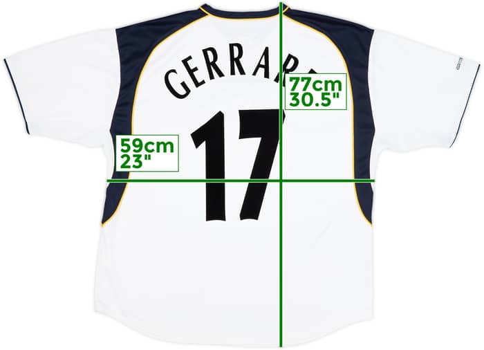 2001-03 Liverpool Away Shirt Gerrard #17 - 8/10 - (XXL)