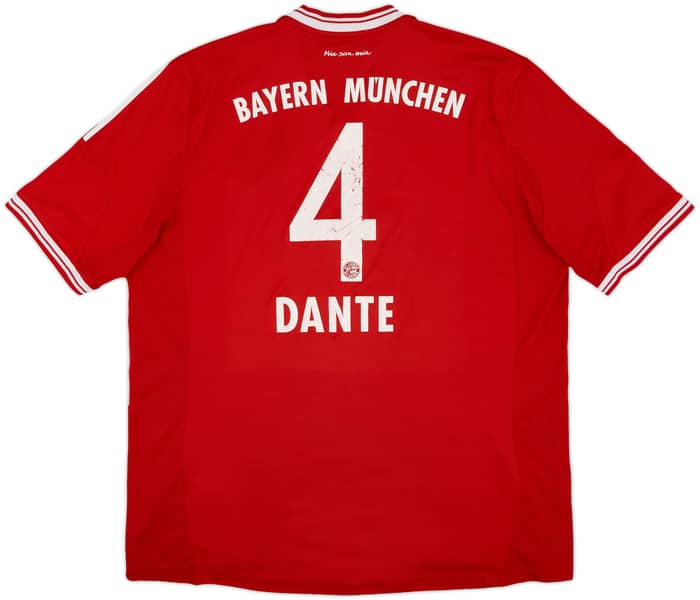 2013-14 Bayern Munich Home Shirt Dante #4 - 5/10 - (XXL)
