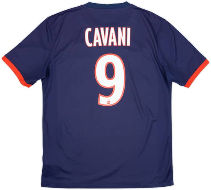 2013-14 Paris Saint-Germain Home Shirt Cavani #9 - 8/10 - (M)