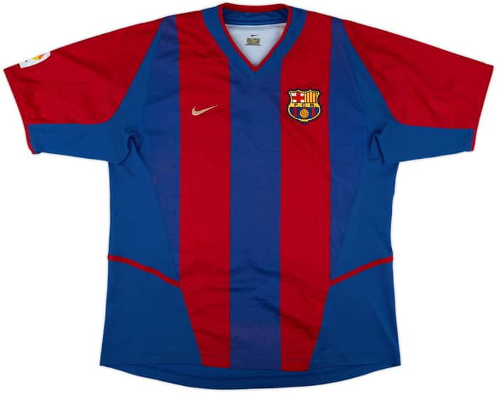 2002-03 Barcelona Home Shirt Riquelme #10 - 8/10 - (L)