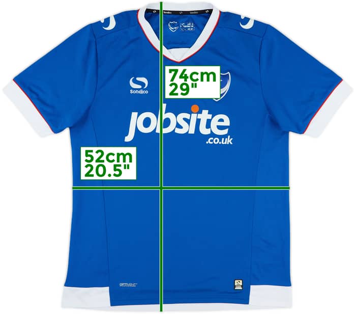 2016-17 Portsmouth Home Shirt - 8/10 - (L)