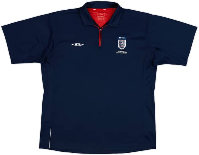 2004-05 England Umbro 'FA Coaches Association' 1/4 Zip Polo Shirt - 9/10 - (XL)