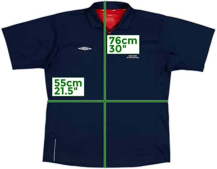 2004-05 England Umbro 'FA Coaches Association' 1/4 Zip Polo Shirt - 9/10 - (XL)