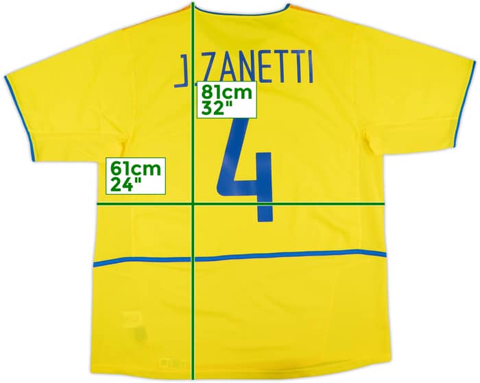 2002-03 Inter Milan Third Shirt J.Zanetti #4 - 10/10 - (XL)
