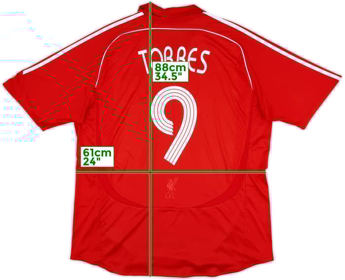 2006-08 Liverpool Home Shirt Torres #9 - 8/10 - (XXL)