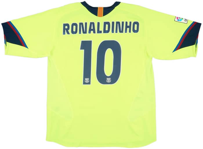 2005-06 Barcelona Away Shirt Ronaldinho #10 - 9/10 - (XL)