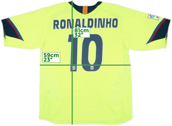 2005-06 Barcelona Away Shirt Ronaldinho #10 - 9/10 - (XL)