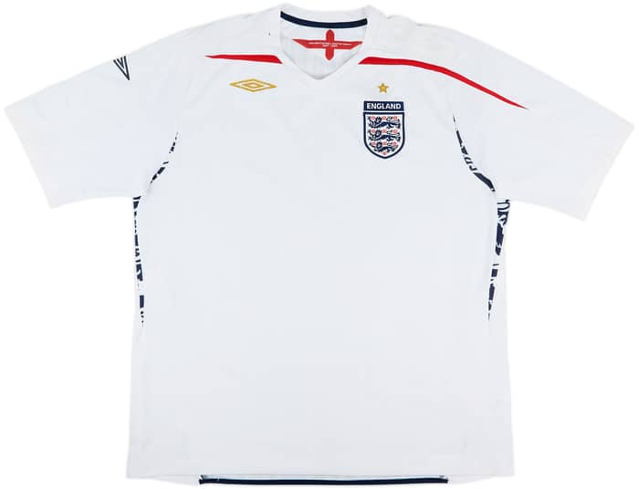 2007-09 England Home Shirt - 5/10 - (XXL)