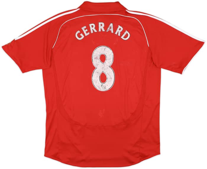 2006-08 Liverpool Home Shirt Gerrard #8 - 4/10 - (XL)