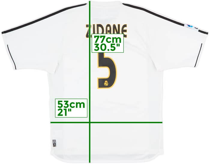 2003-04 Real Madrid Home Shirt Zidane #5 - 6/10 - (M)