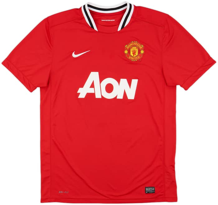 2011-12 Manchester United Home Shirt J.S.Park #13 - 8/10 - (L)