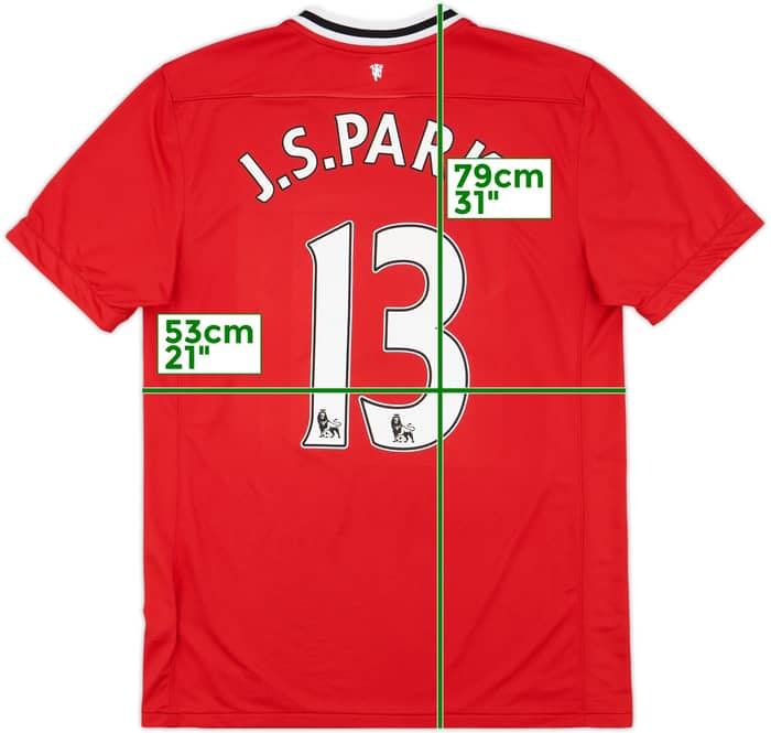 2011-12 Manchester United Home Shirt J.S.Park #13 - 8/10 - (L)