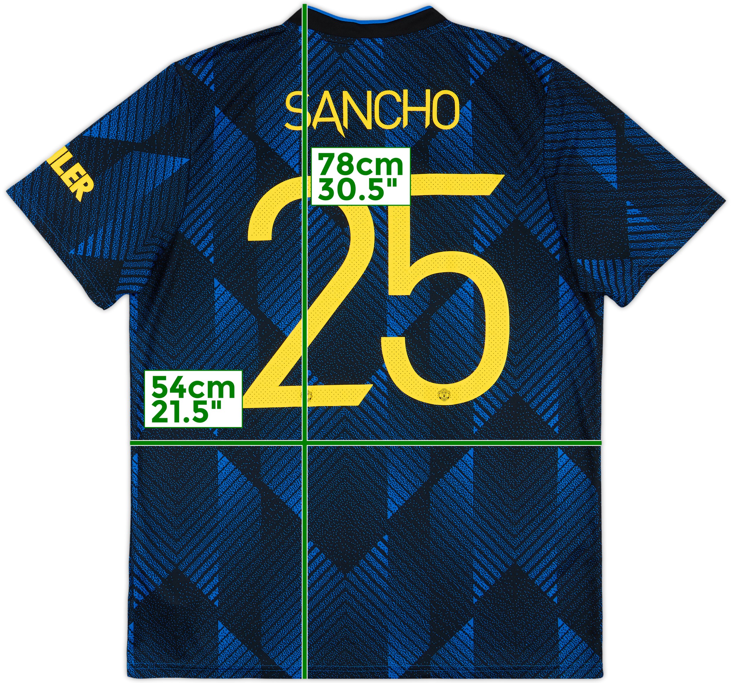 2021-22 Manchester United Third Shirt Sancho #25 - 10/10 - (L)
