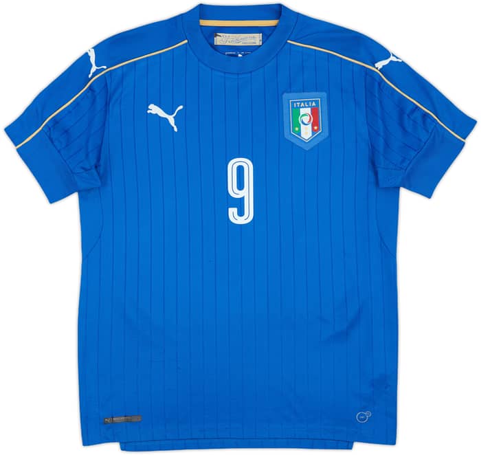 2016-17 Italy Home Shirt Balotelli #9 - 7/10 - (M)