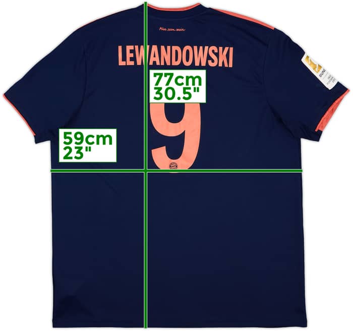 2019-20 Bayern Munich Third Shirt Lewandowski #9 - 9/10 - (XL)