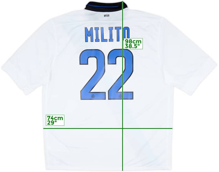 2011-12 Inter Milan Away Shirt Milito #22 (XXL)