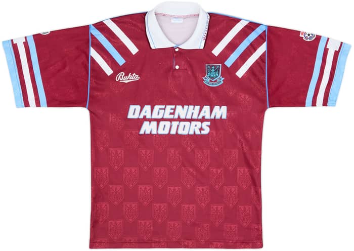 1992-93 West Ham Home Shirt - 8/10 - (M)