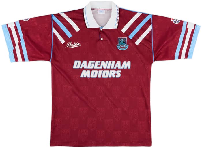 1992-93 West Ham Home Shirt - 8/10 - (M)