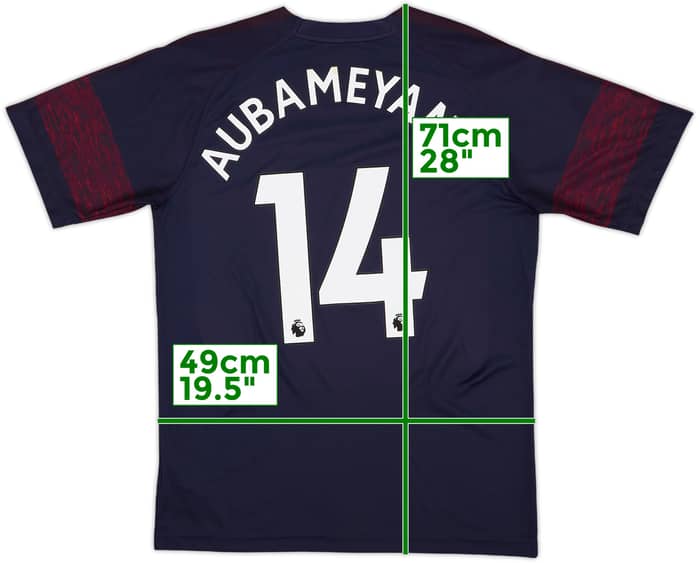 2018-19 Arsenal Away Shirt Aubameyang #14 - 8/10 - (M)