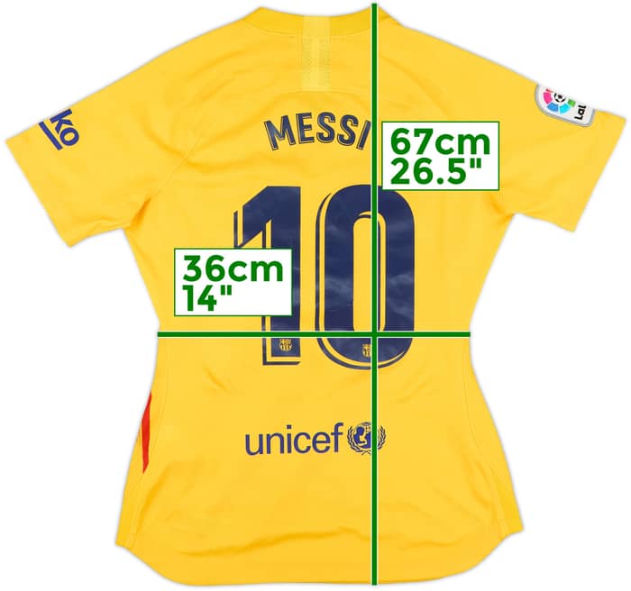 2019-20 Barcelona 'Senyera' Fourth Shirt Messi #10 - 9/10 - (Women's S)