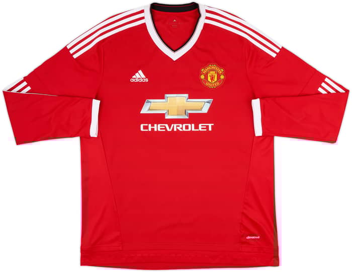 2015-16 Manchester United Home L/S Shirt Rooney #10 - 8/10 - (XL)
