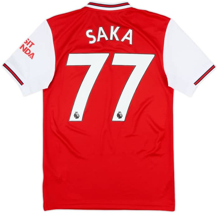 2019-20 Arsenal Home Shirt Saka #77 - 10/10 - (XS)