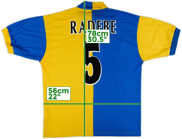 1997-99 Leeds United Away Shirt Radebe #5 - 8/10 - (M)