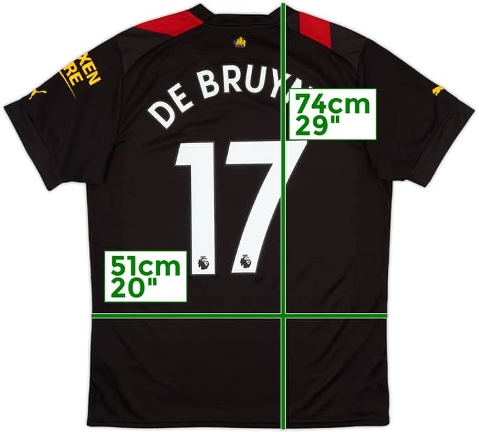 2022-23 Manchester City Away Shirt De Bruyne #17 - 8/10 - (L)