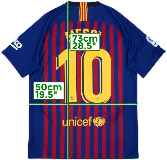 2018-19 Barcelona Home Shirt Messi #10 - 9/10 - (M)