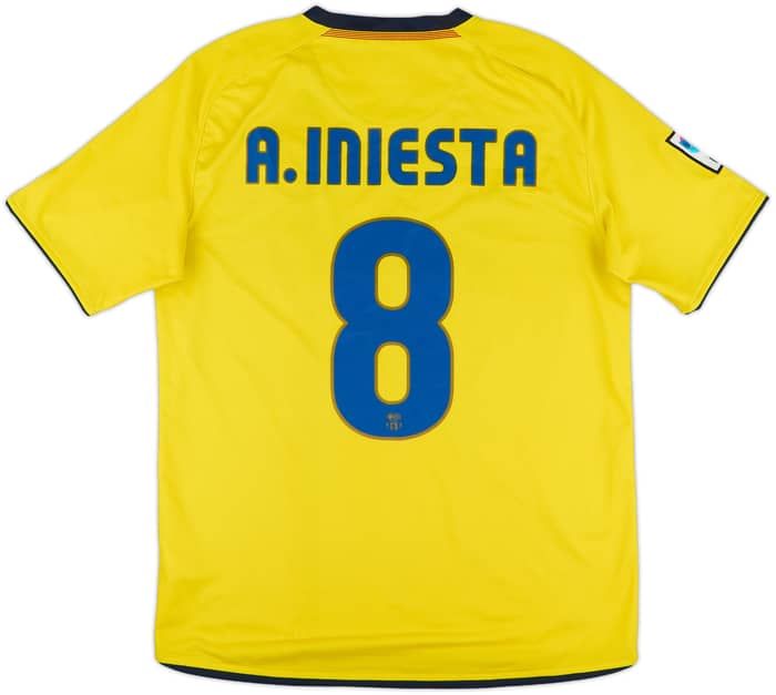2008-10 Barcelona Away Shirt A.Iniesta #8 - 8/10 - (M)