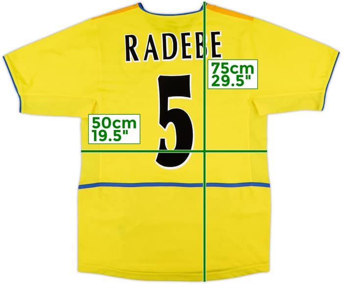 2002-03 Leeds United Away Shirt Radebe #5 - 10/10 - (S)