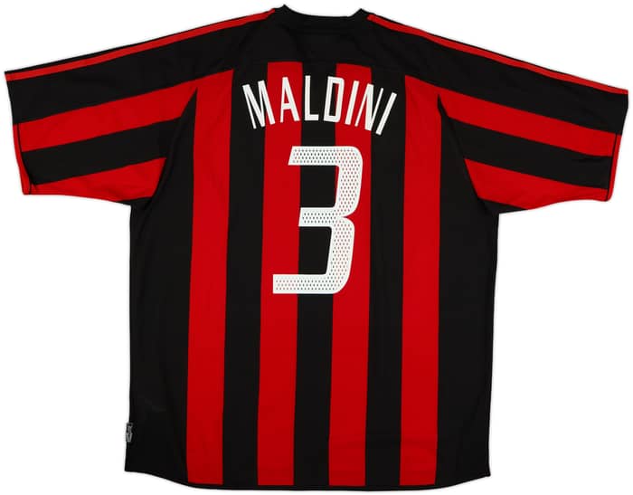2003-04 AC Milan Home Shirt Maldini #3 - 6/10 - (XL)