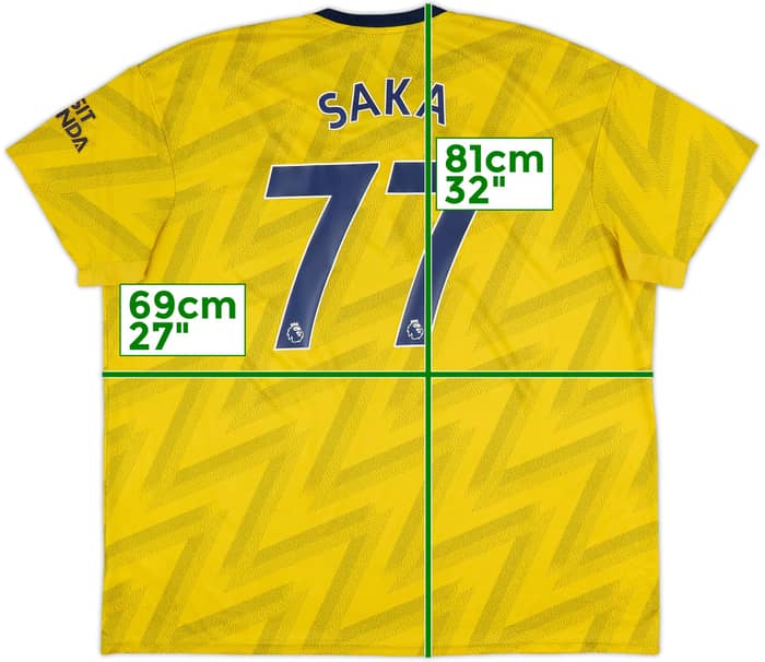2019-20 Arsenal Away Shirt Saka #77 - 7/10 - (3XL)