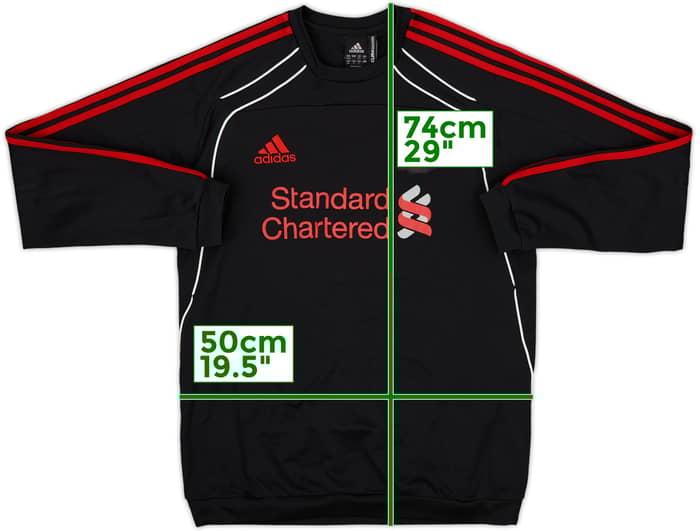 2010-11 Liverpool adidas Sweat Top - 4/10 - (M)