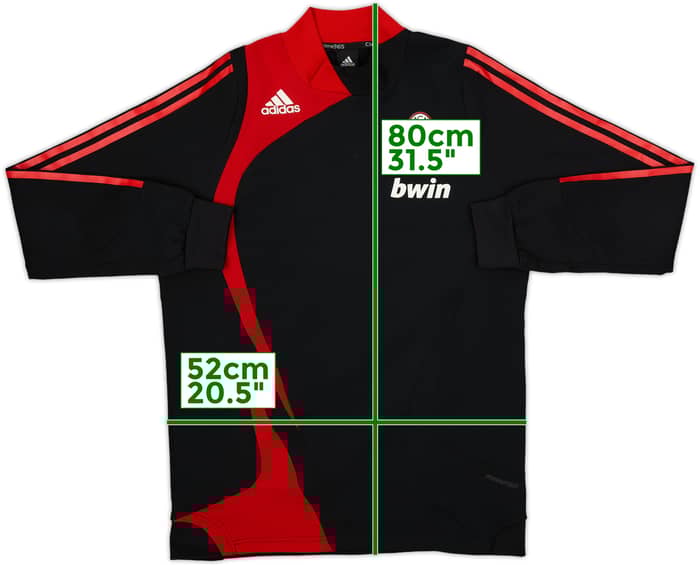 2008-09 AC Milan adidas Drill Top - 8/10 - (L)