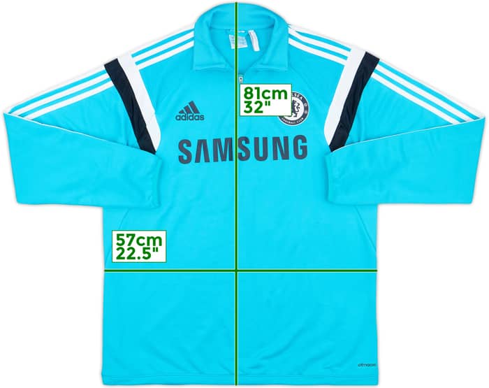 2014-15 Chelsea adidas 1/4 Zip Training Top - 8/10 - (L)
