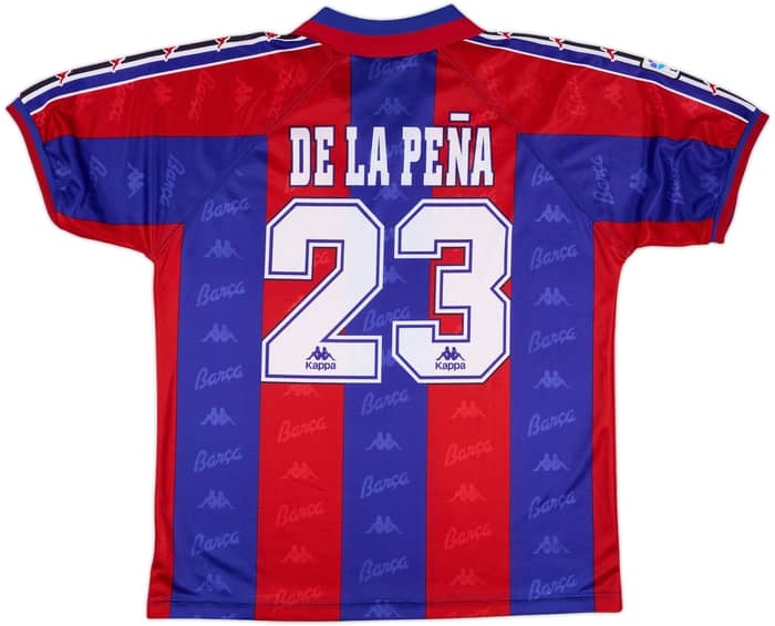 1995-97 Barcelona Home Shirt De la Pena #23 - 9/10 - (XL)
