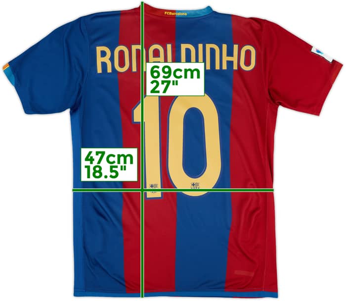 2006-07 Barcelona Home Shirt Ronaldinho #10 - 6/10 - (S)