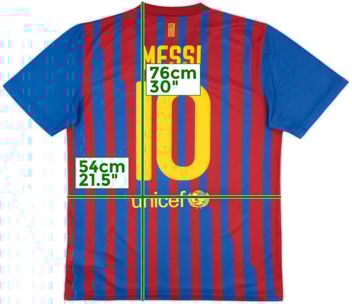 2011-12 Barcelona Basic Home Shirt Messi #10 - 6/10 - (L)