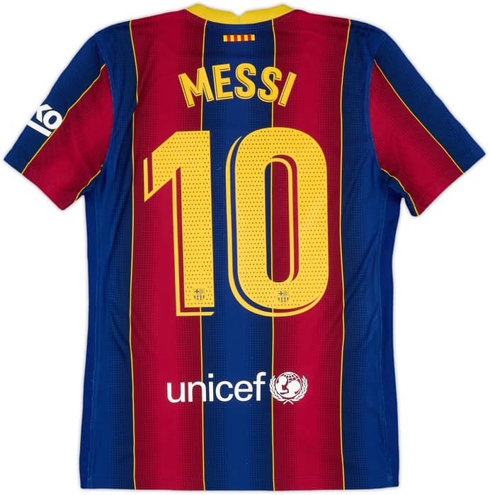2020-21 Barcelona Authentic Home Shirt Messi #10 - 8/10 - (S)