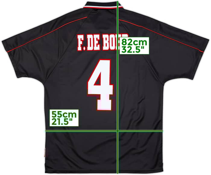 1998-99 Ajax Away Shirt F.De Boer #4 - 8/10 - (L)