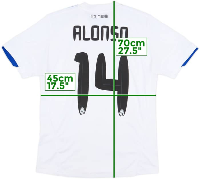 2010-11 Real Madrid Home Shirt Alonso #14 - 6/10 - (L.Boys)